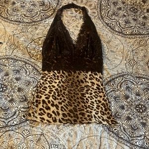 Halter top leopard print
